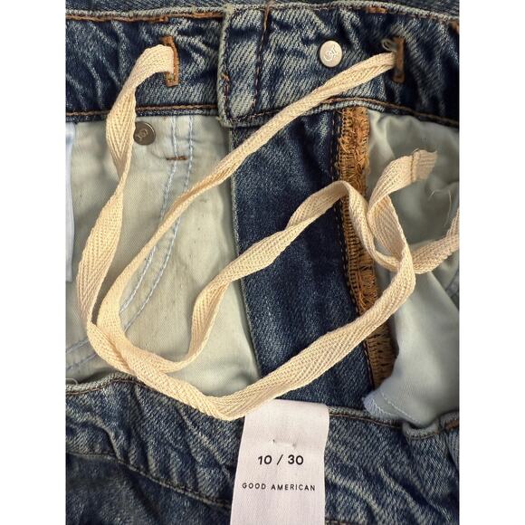 Good American Jeans Women's 10/30 Blue Good Extreme Barrel High Rise NWT - Picture 8 of 12